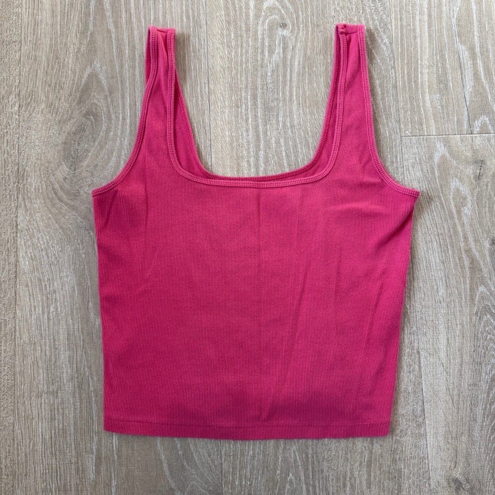 Abercrombie & Fitch Fuchsia Hot Pink Crop Tank Top